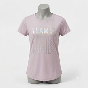 All in Motion Girls' Active Tee - Size XL (14/16) - Light Pink - Team Is Family
